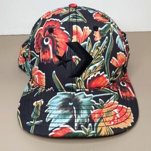 Converse Hat Cons Baseball Snapback Floral Adjustable Black Cap